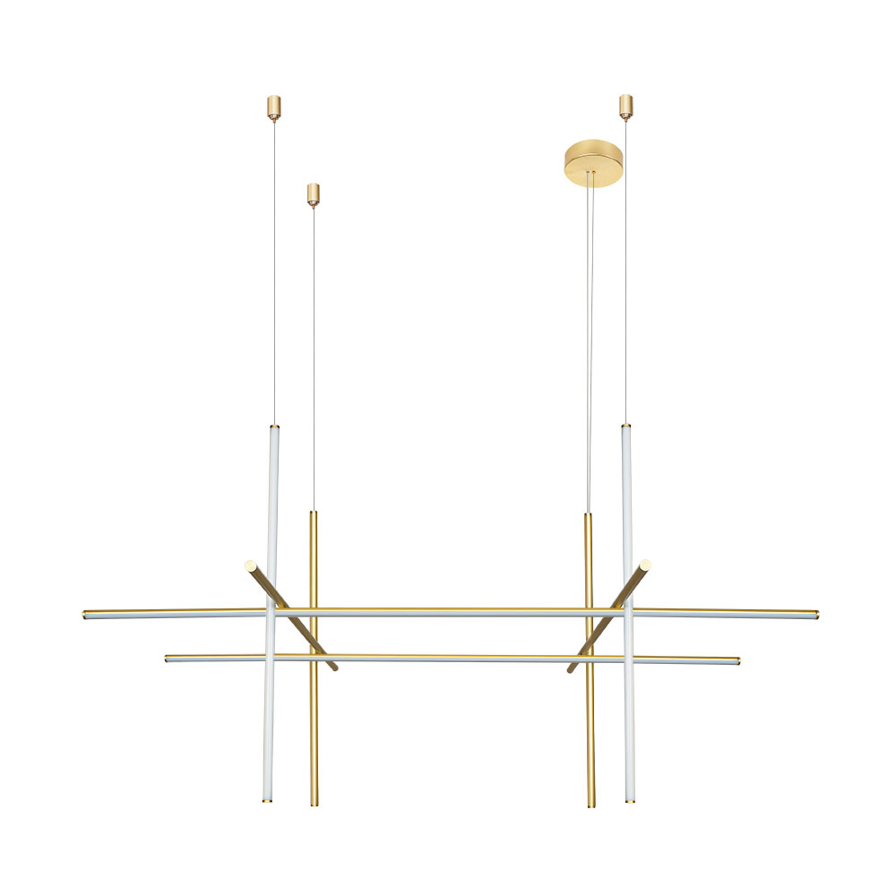 Подвесной светильник 91*176*176 см, 1*LED, 106W, 3000K Divinare Kalipso 1837/01 SP-105, Золото
