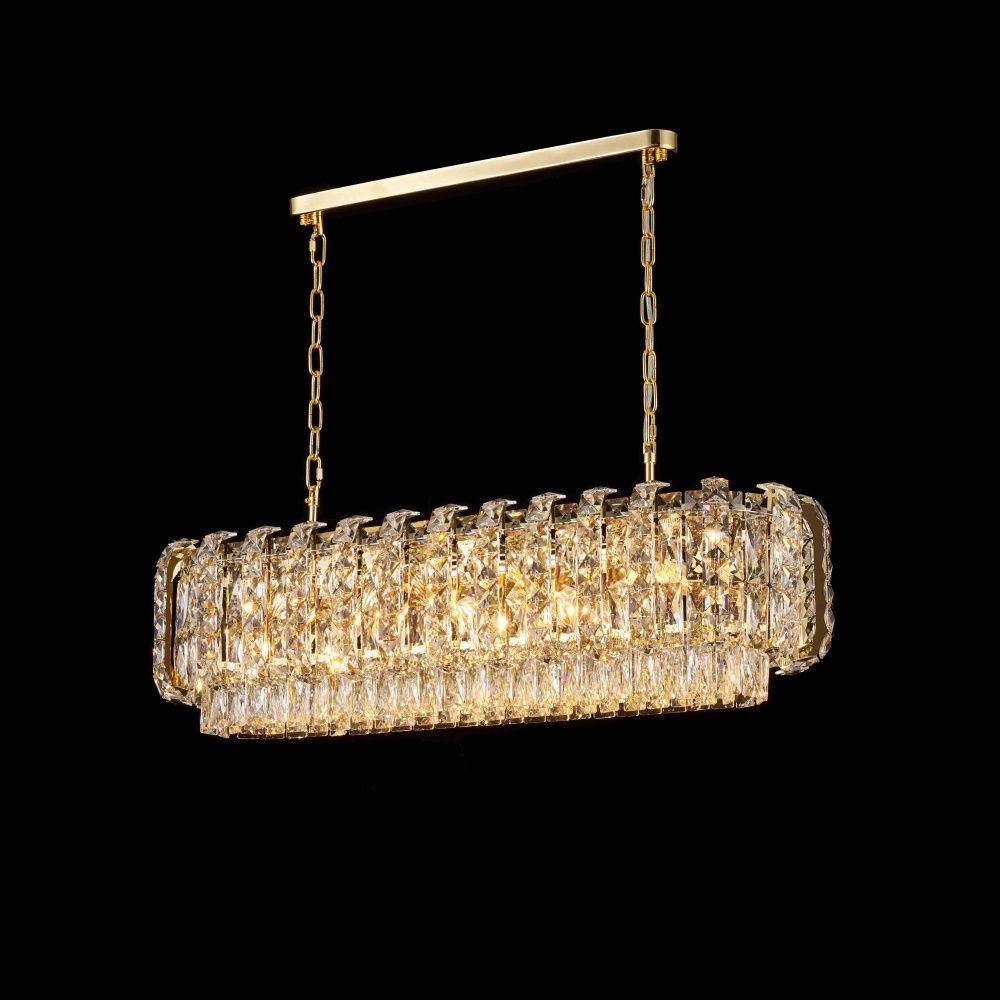 Люстра L1000 x W300 x H260 (1200) мм, E14 10 x 40W (400W) NewRgy H GOLD (Золото) E99-L1000*W300*H260(1200) H GOLD