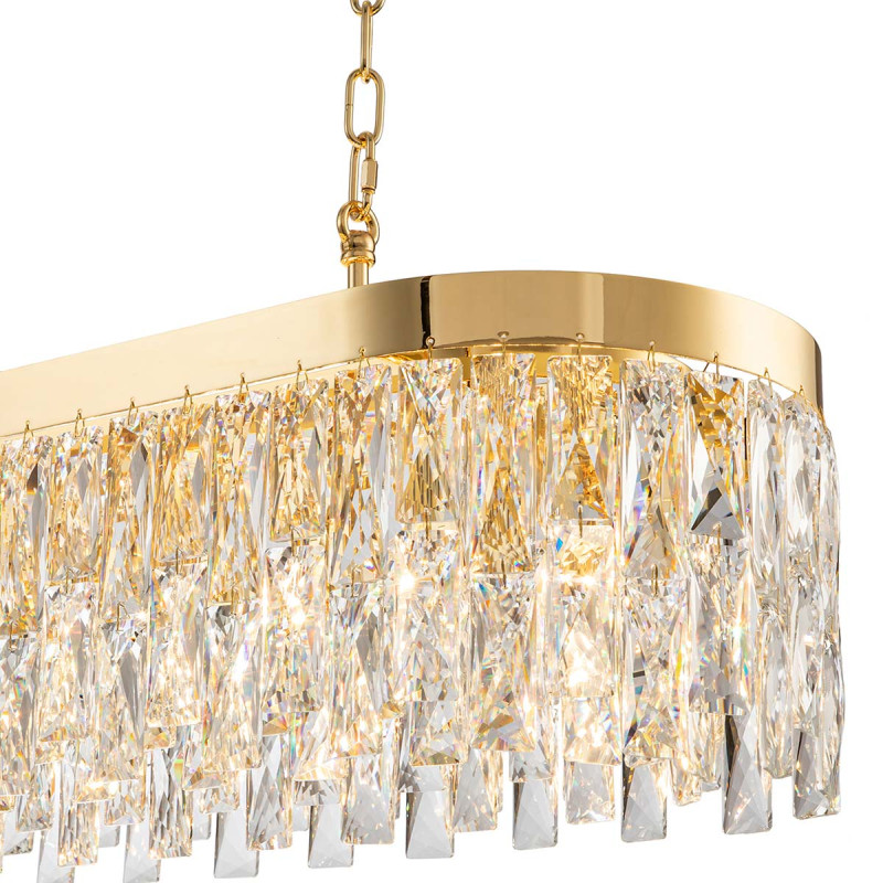 Подвесной светильник 1 000*300*245/1045 мм, 10*E14 золото Indigo Anna V000382, 12029/10PL Gold