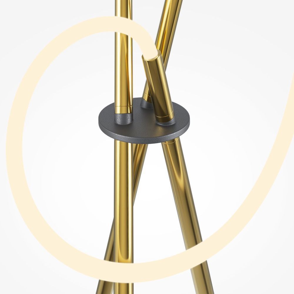 Настольная лампа 59 см, 15W, 3000K, Maytoni Crochet MOD369TL-L15BS3K, латунь