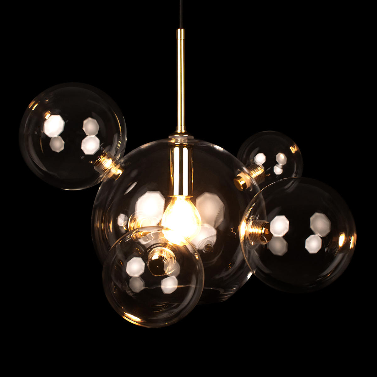 Подвесной светильник 41*31 см, 1*E14*40W LOFT IT Bolle 2027-P6 mini золото