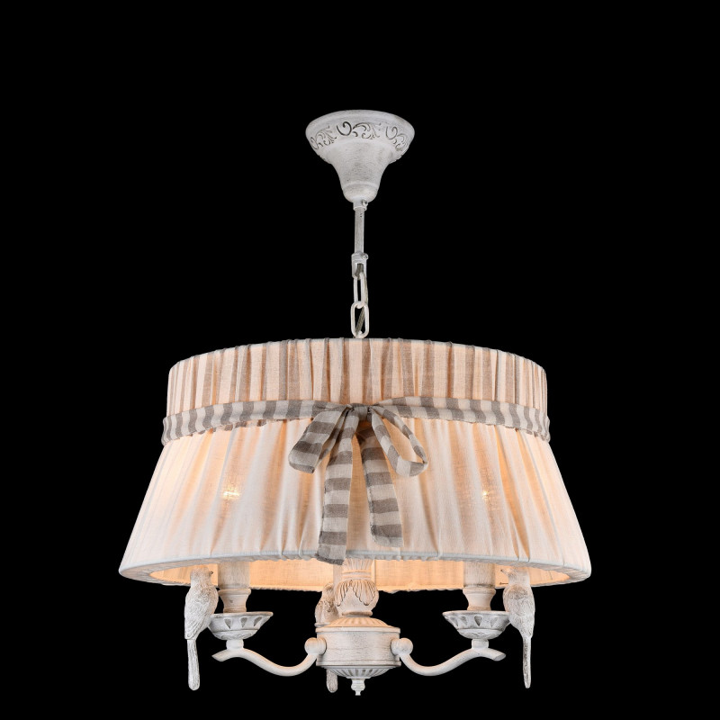 Люстра диаметр 45 см Maytoni Elegant ARM013-33-W с птичками