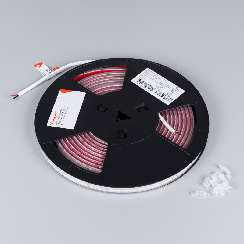 Лента герметичная RTW-PS-A80-10mm 24V Warm2700 (6 W/m, IP67, 2835, 5m) (Arlight, 6 Вт/м, IP67) 024520(2). Цена указана за 5 метров. Продается кратно 5 метрам.