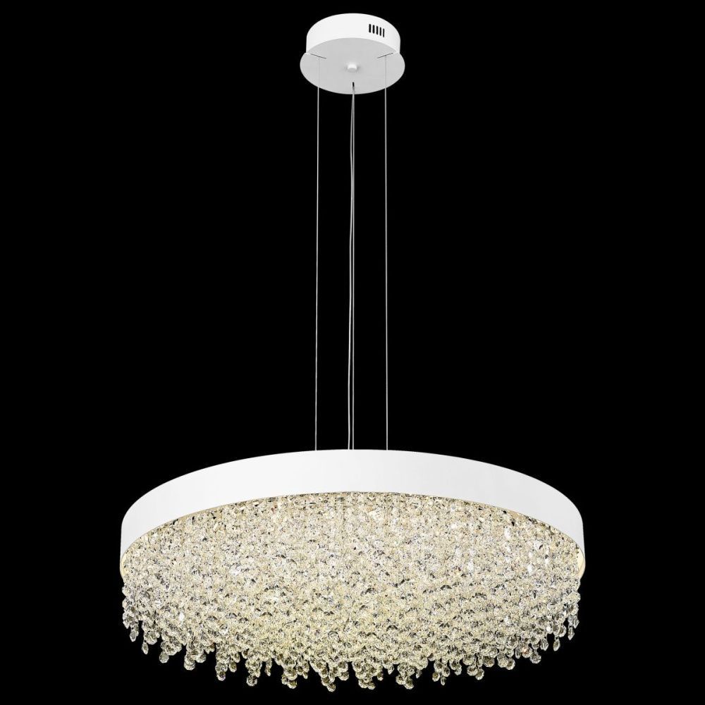 Подвесная люстра 80 см, 110W, 3000K, Wertmark Cecilia WE164.08.003, белый