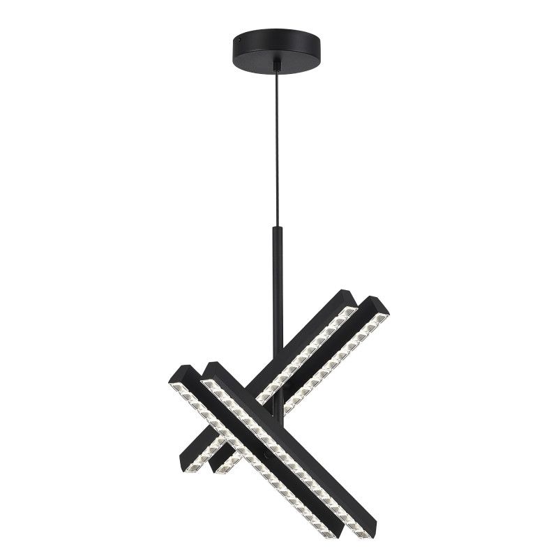 Подвесной светильник 42,3*42,3*-150 см, *LED, 43W, 4000K, ST-Luce Euclidics SL1018.413.04, черный