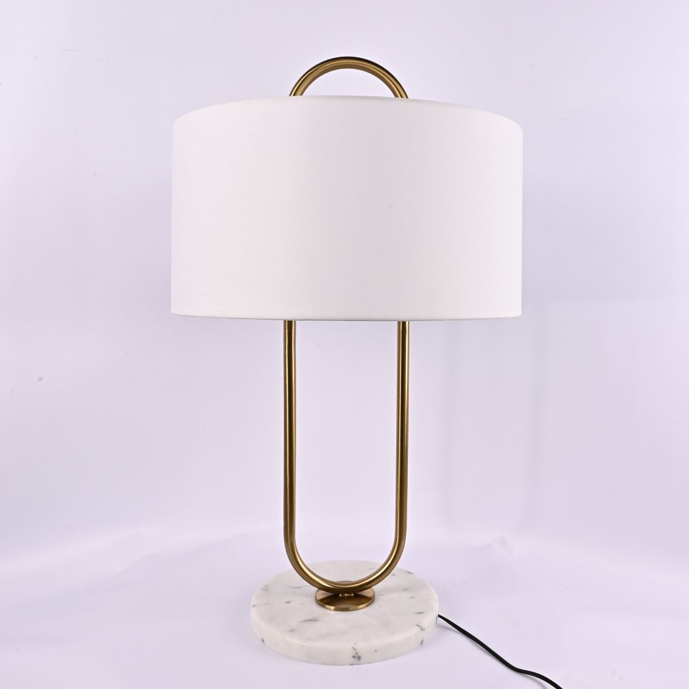 Настольная лампа Marston Table Lamp 43*43*84 см, 2*E14*40W, ImperiumLoft 43.358, Золотистый, Белый