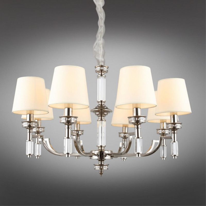 Подвесная люстра 80*70-145 см, 8*E14, 40W, Aployt Patricia APL.716.03.08, хром