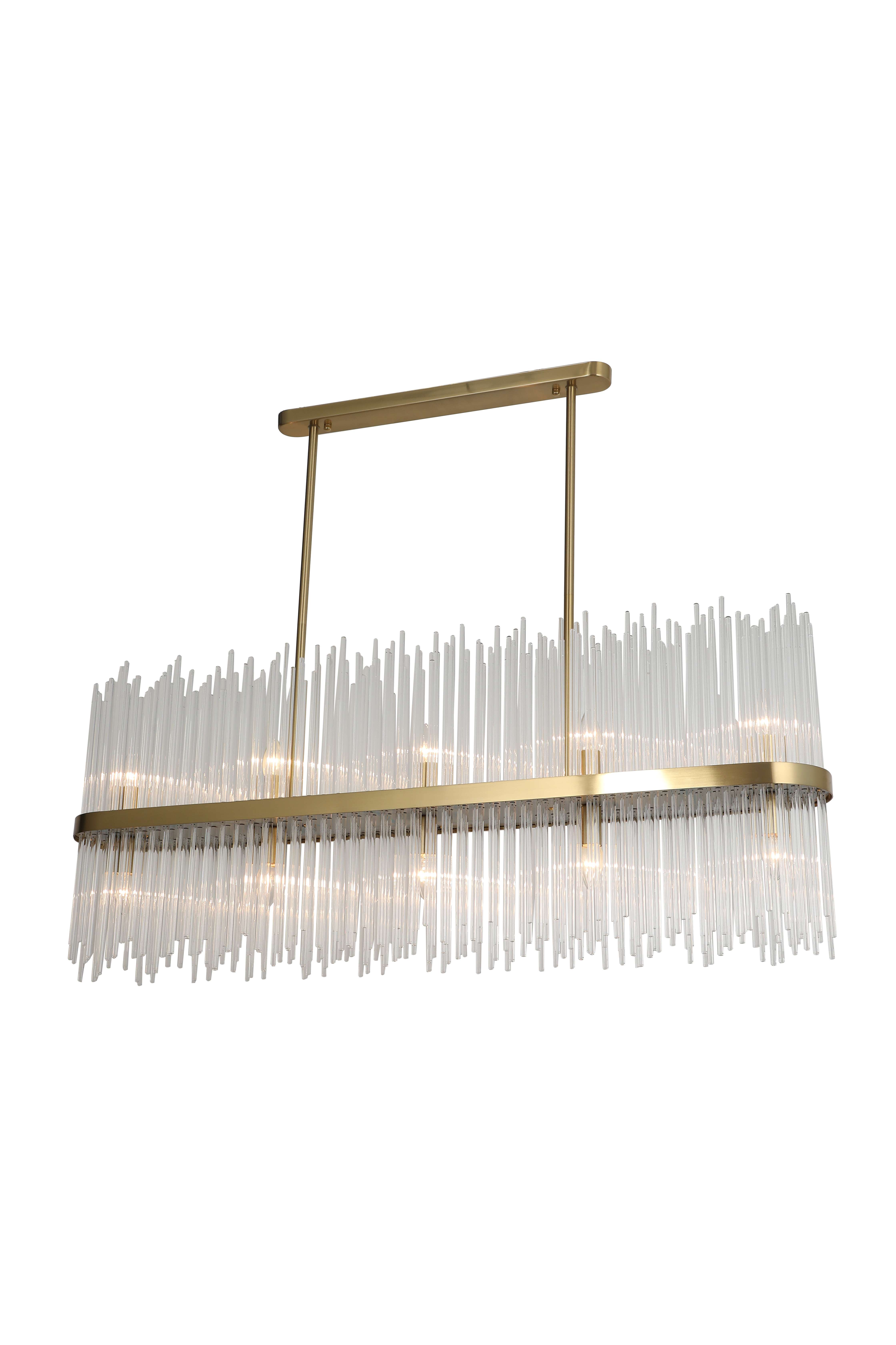 Люстра  1200*170*660-940, 10*E14, 40W NewRgy Cristallo 40333/10 BRASS, Бронза