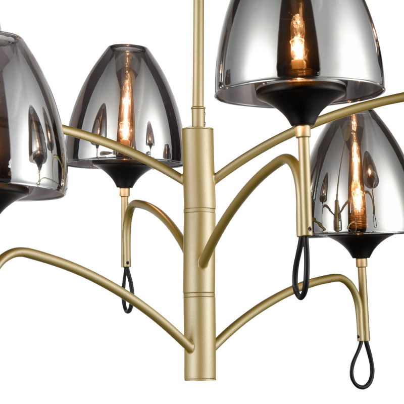 Подвесная люстра  70*70 см, 6*G9 шампань, черный Vele Luce Oro VL5654P26