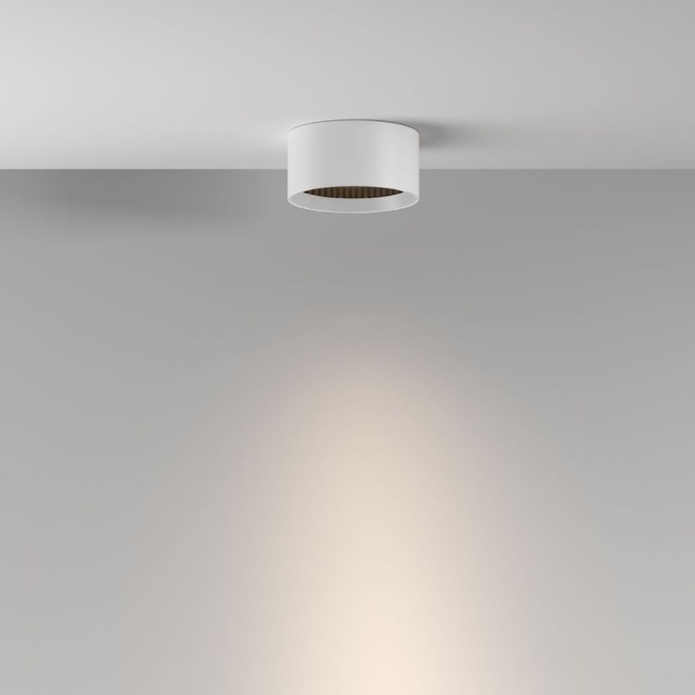 Накладной светильник 8 см, 7W, 3000K, Maytoni Glare C122CL-L7-3K-W, белый