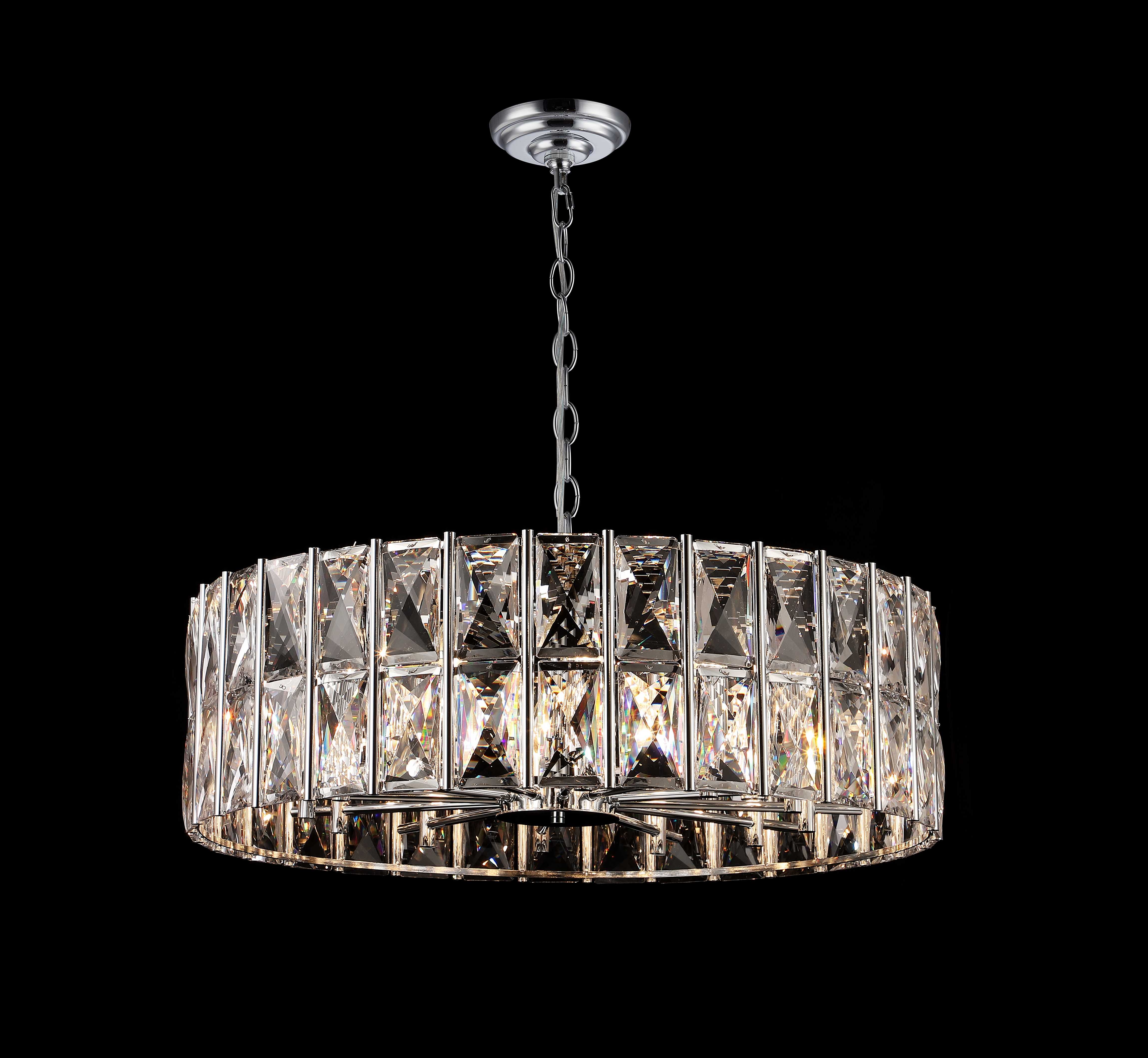 Люстра  800*250, 12*E14, 40W NewRgy Cristallo DM30-ф800 CHROME, Хром
