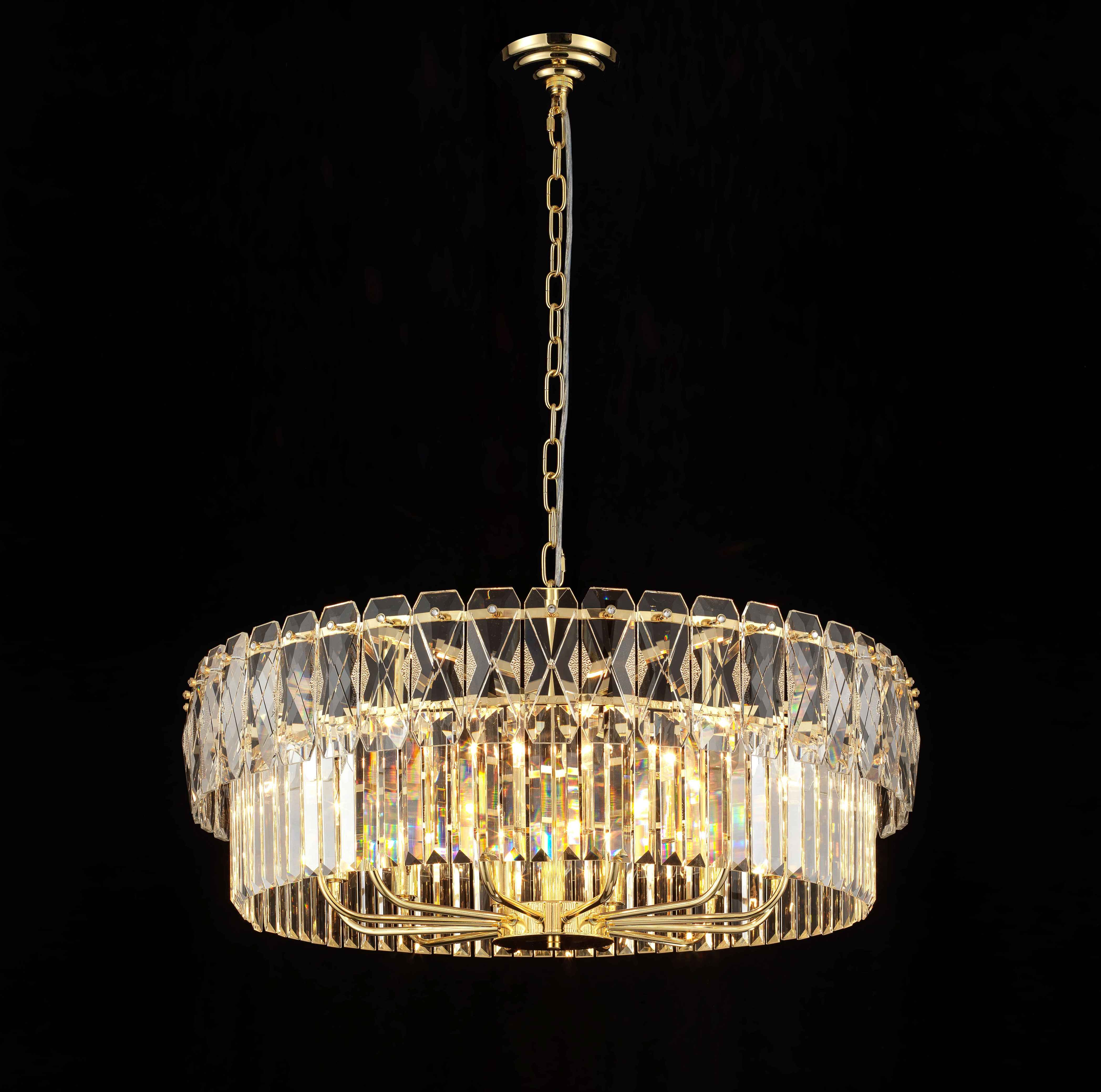 Люстра 800*300, 12*E14, 40W NewRgy Cristallo L17-ф800 H GOLD, H GOLD