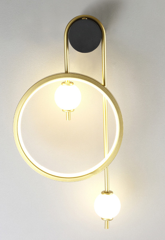 Бра 24 см, 20W, 3000K Crystal Lux RODRIGO AP20W LED BLACK/GOLD Черный/золото