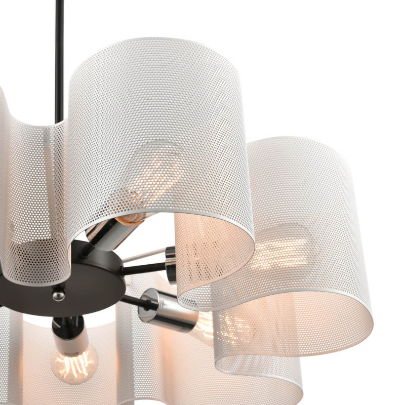 Подвесная люстра  70*70 см, 7*E27 черный, хром Vele Luce Cross VL5272P07