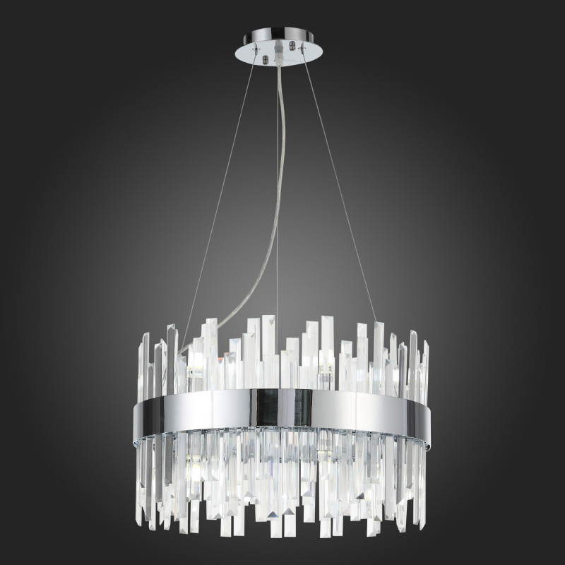 Люстра подвесная 50 см, 60W, 4000K ST LUCE BAFO SL1160.103.12 Хром