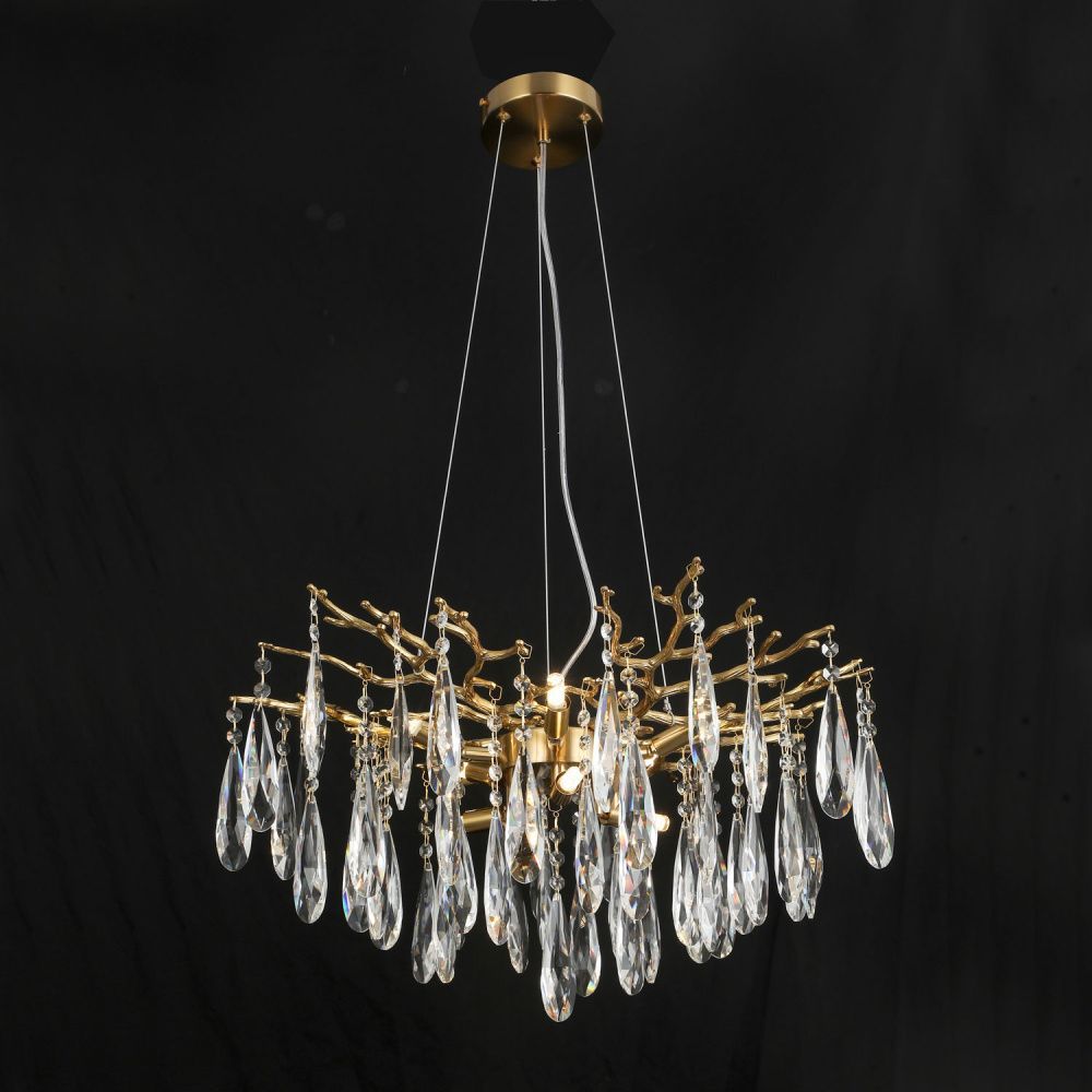 Люстра подвесная *60*45-100 см, 8*G9*20W, Lussole  LSP-6048, бронзовый