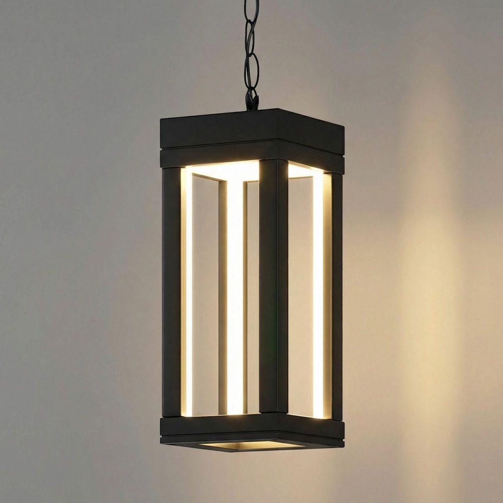 Уличный подвесной светильник Frame 3000K чёрный 1528 TECHNO LED черный Elektrostandard  4690389219115, a072091