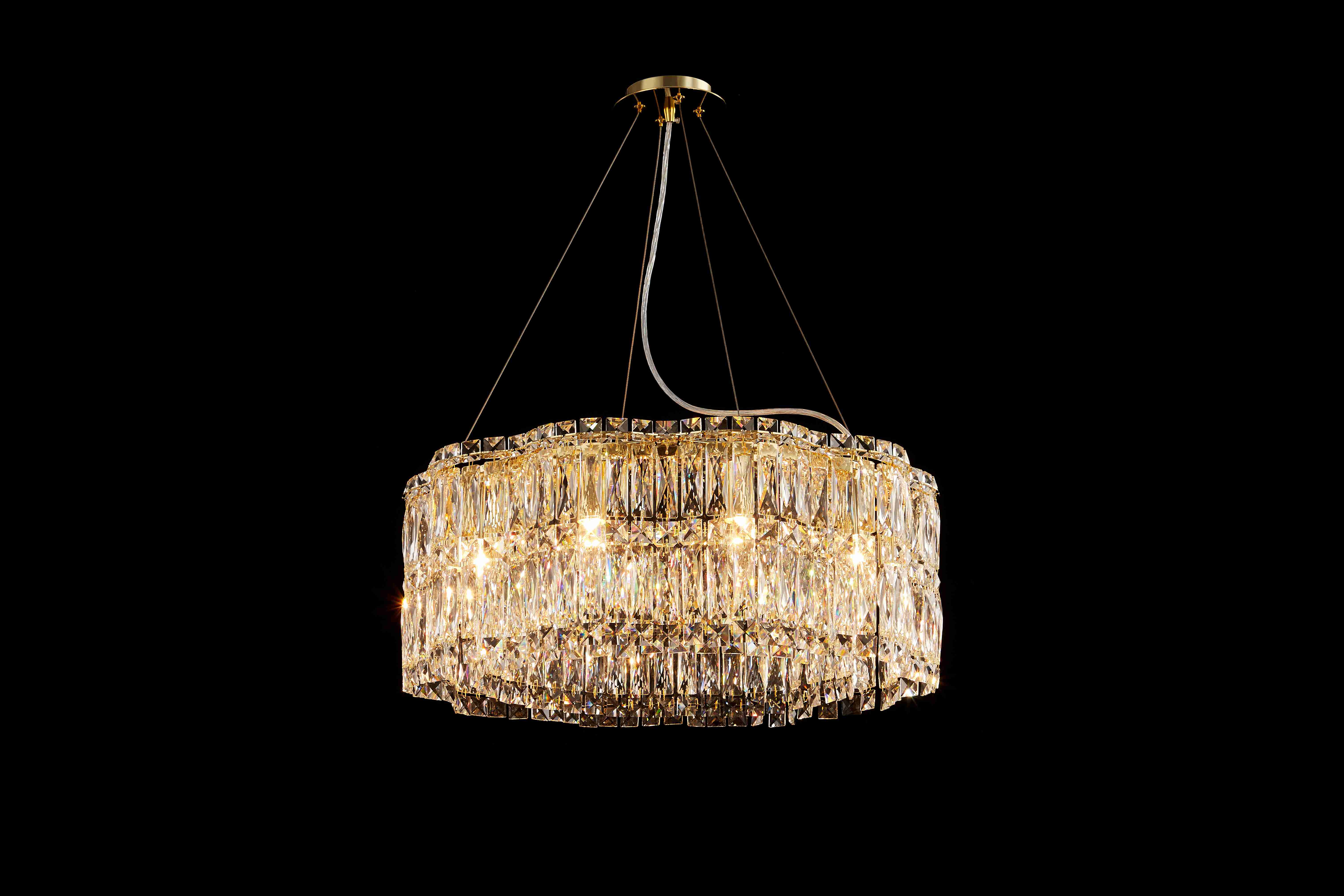 Люстра 600*240, 10*E14, 40W NewRgy Cristallo NW020-ф600*H240 H GOLD, H GOLD