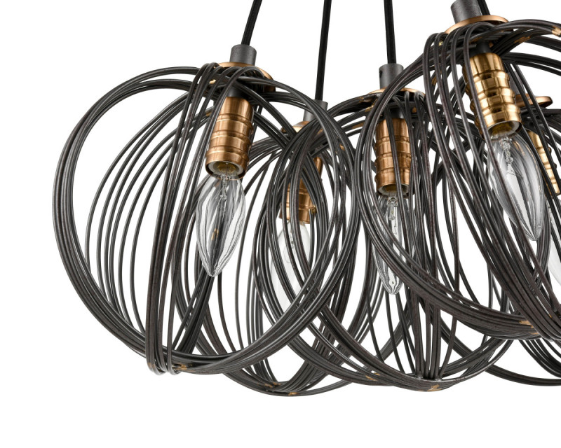 Подвесной светильник  37*259 см, 5*E14 античное серебро Vele Luce Incredibile VL6212P05