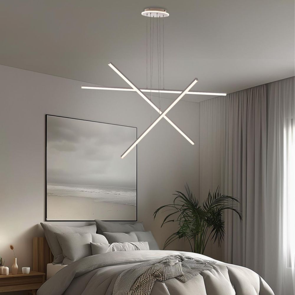 Люстра подвесная с пультом 120*13/120 см, LED 110W 3000-5500K Citilux Trent CL203730 белый