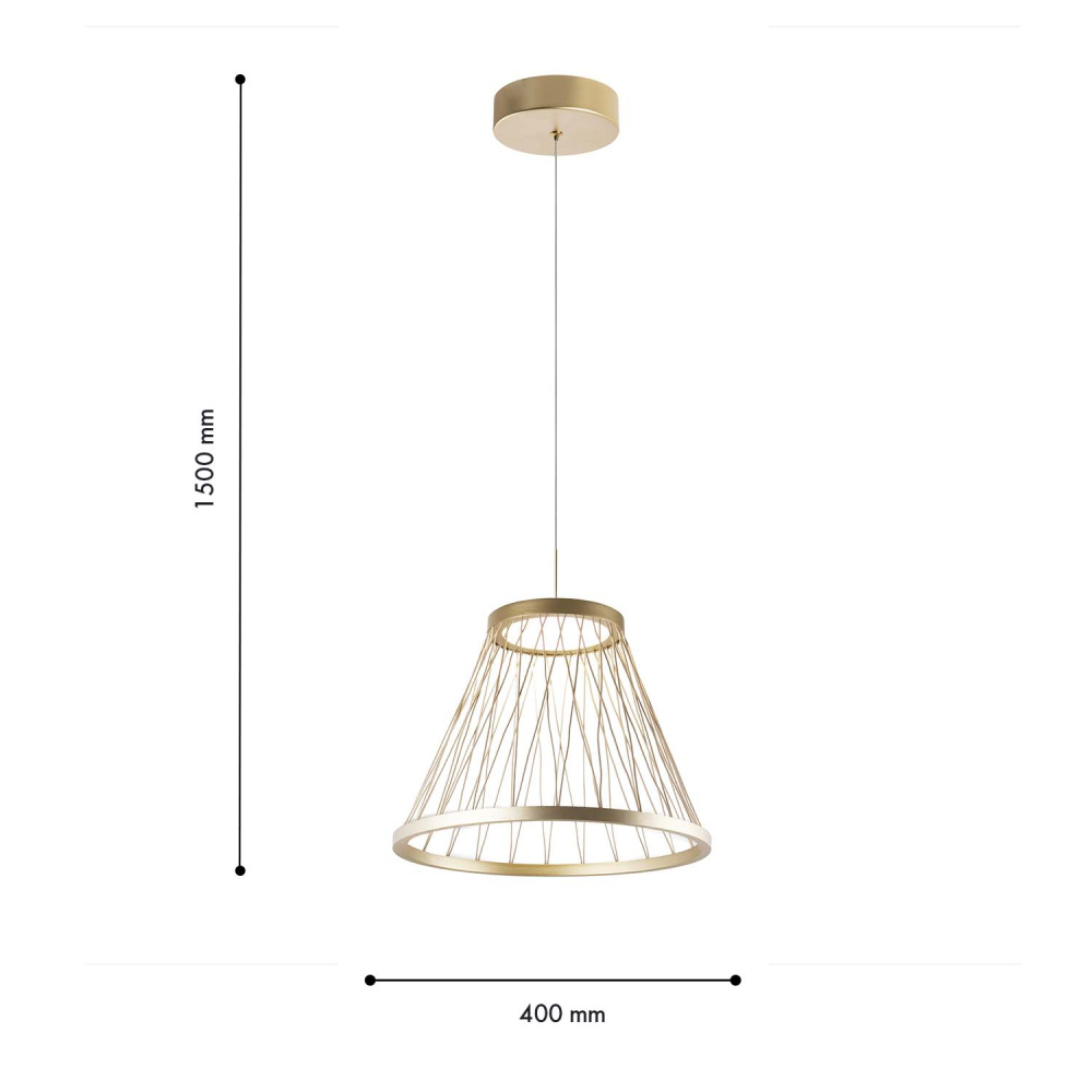 Подвес 40*40-150 см, 4*LED, 12W, 4000K, Favourite Fibra 4634-4P