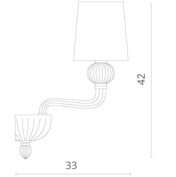 Бра Divinare Bilancia 1154/01 AP-1, хром