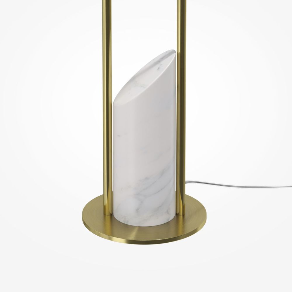 Торшер 145 см, 6W, 3000K, Maytoni Trust MOD460FL-L6BS3K, латунь