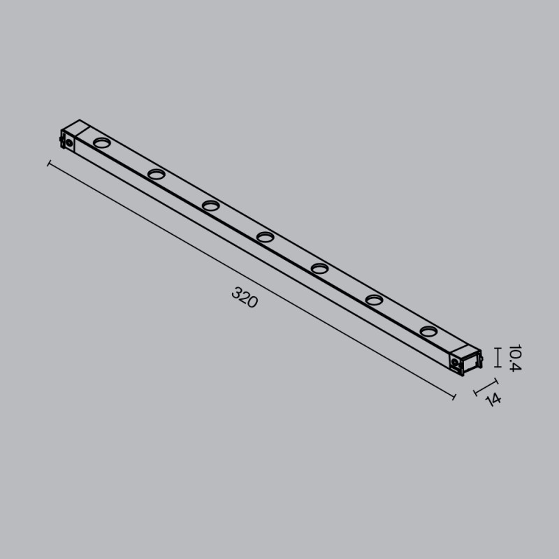 Светильник на шине 32*1,4*4539,2 см, LED, 3000-6000К, Maytoni Technical Points TR174-1-12WTW-M-B черный