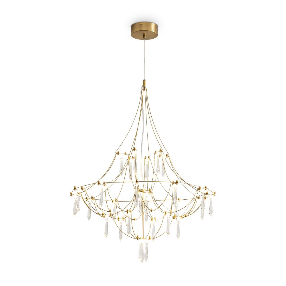Подвесной светильник 80-170 см, LED*18W, 3000K, Freya Amela FR6138PL-L21BS, Латунь