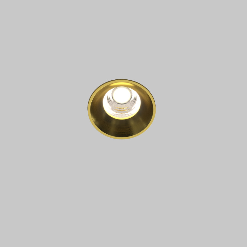 Встраиваемый светильник 5,4*5,4*5,3 см, LED, 7W, 4000К, Maytoni Technical ROUND DL058-7W4K-TRS-BS латунный