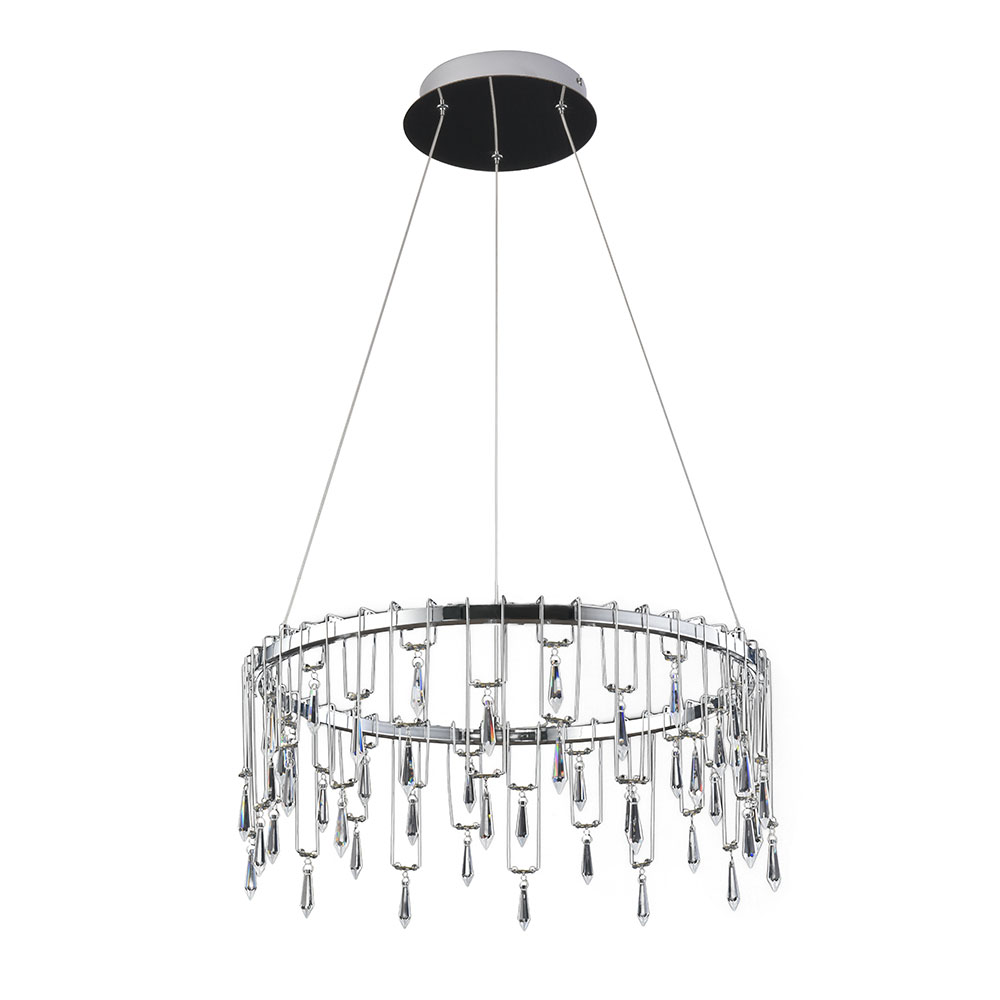 Подвесной светильник 18*76 см, 1*LED, 53W, 4000K Divinare Rotondo 1019/02 SP-70, Хром