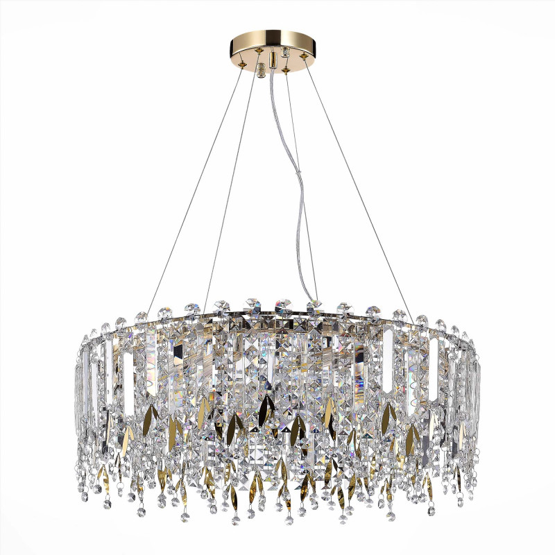 Люстра подвесная 59 см, 360W, ST LUCE DESIO SL1655.203.08 Золотистый