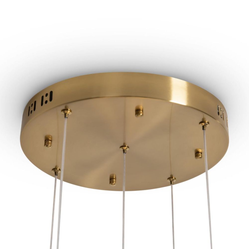 Подвесной светильник 42 см, 33W, 2800K, Freya Flower FR5579PL-L40BS, латунь