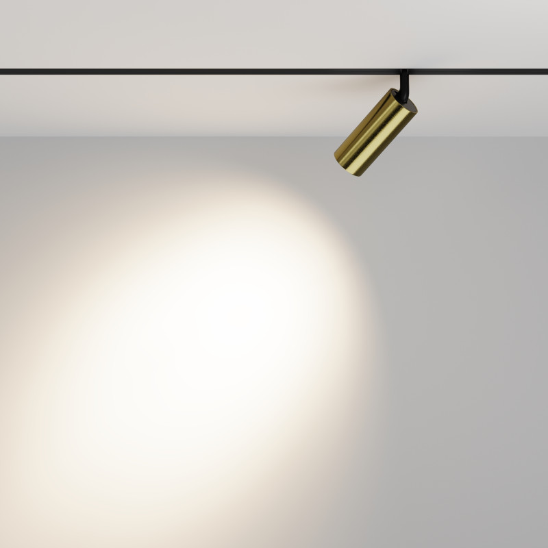 Светильник на шине 5,2*5,2*19,4 см, LED, 12W, 4000К, Maytoni Technical FOCUS LED TR032-2-12W4K-M-BBS латунный