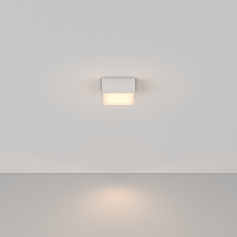 Накладной светильник 12*12*6 см, LED, 12W, 3000К, Maytoni Technical Zon C032CL-12W3K-SQ-W белый
