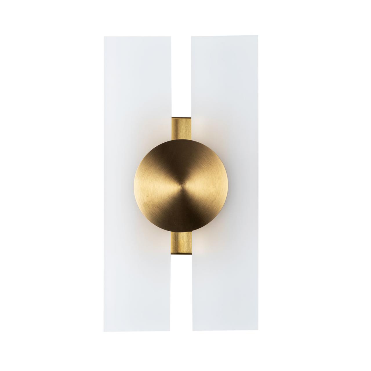 Настенный светильник 20*38 см, LED 3W 4000K MODESTYLE MS.1512.380 BS латунь