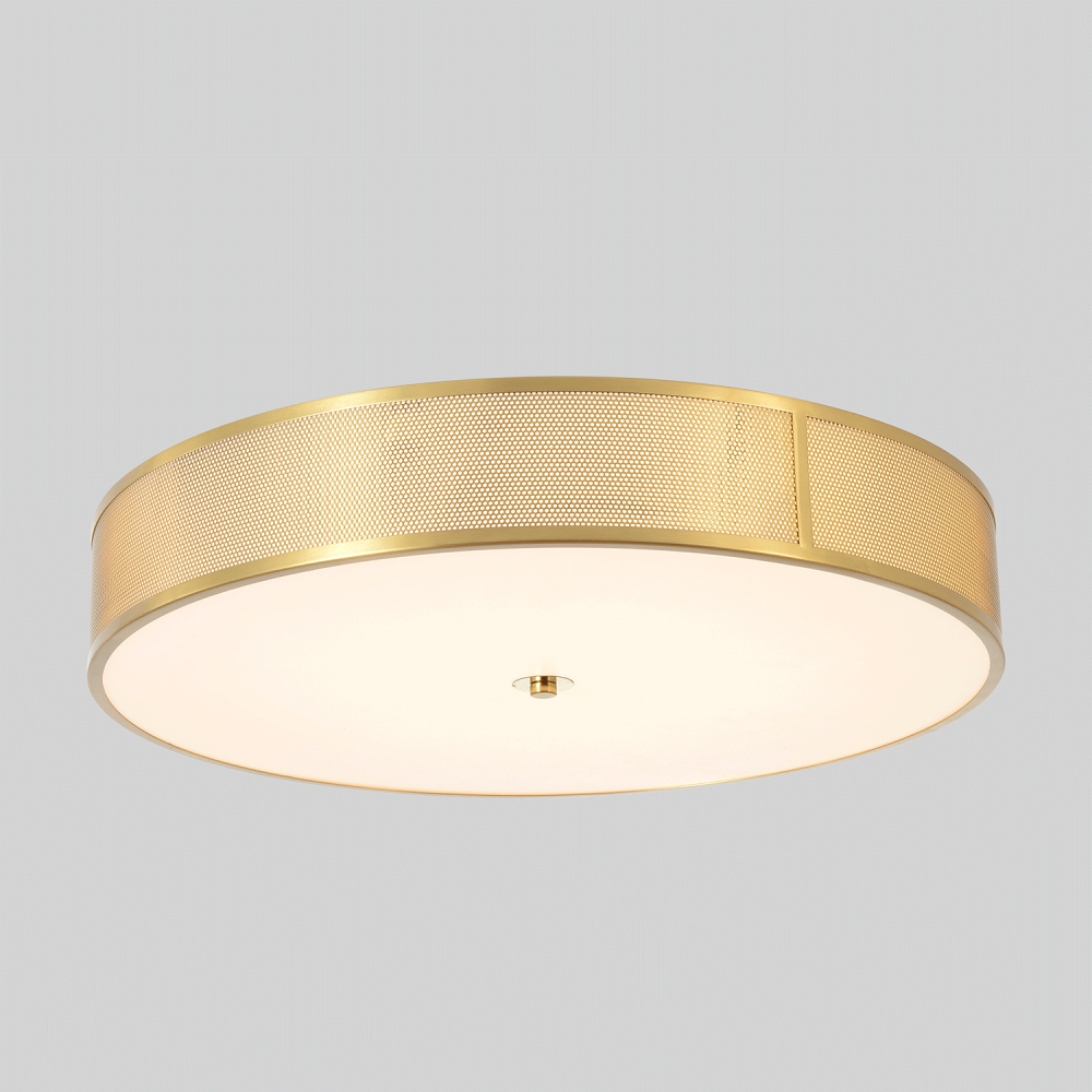 Светильник потолочный *60*10- см, *LED*40W, 3000-6000K, Crystal Lux Button BUTTON PL40W LED, Латунь