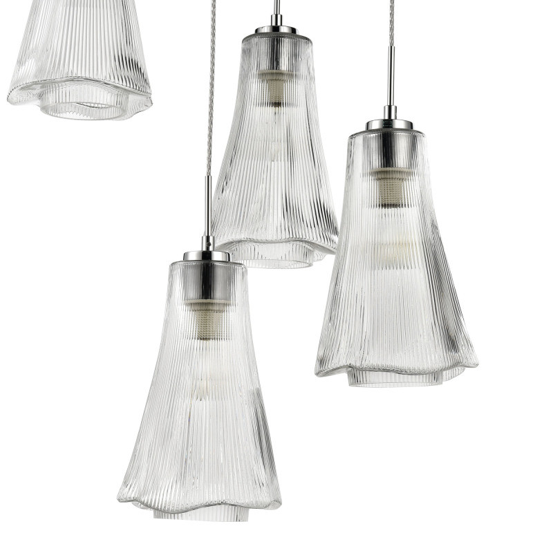 Подвесной светильник  58*160 см, 6*E27 хром Vele Luce Emily VL5603P16