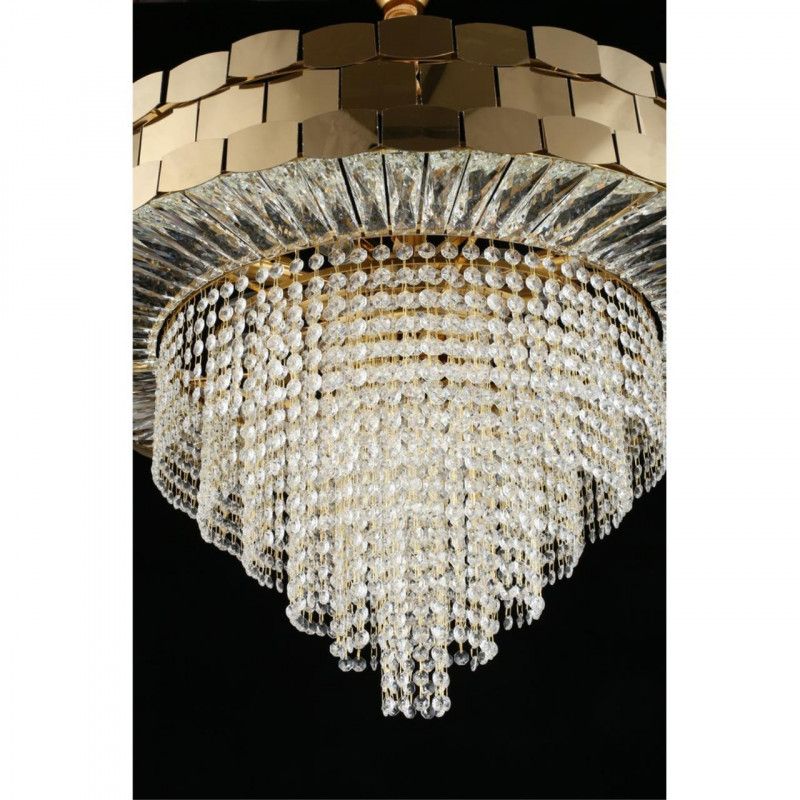 Каскадная люстра 80*70-140 см, 18*E14, 60W, Aployt Dzhoell APL.823.03.18, золотой
