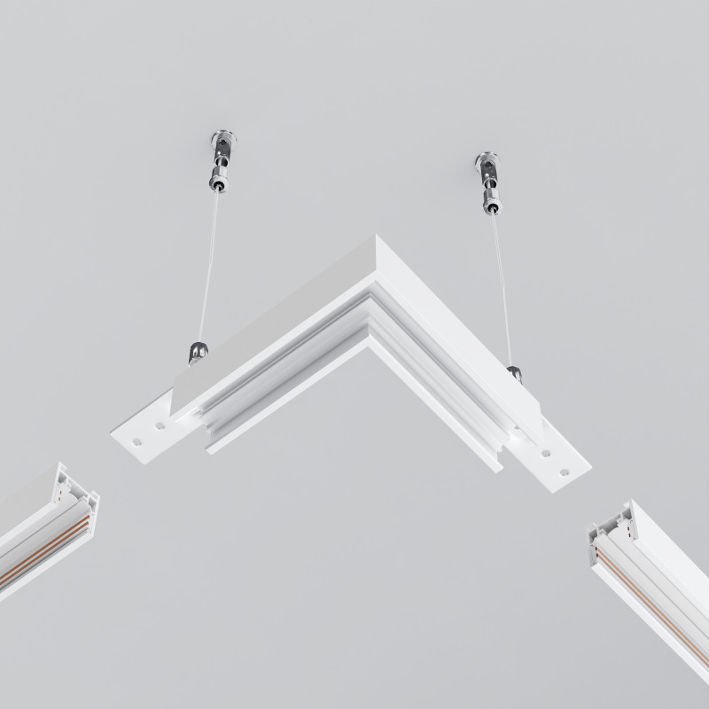 Коннектор угловой Exility накладной низкопрофильный 10*10*2,9 см, Maytoni Technical Accessories for tracks Exility TRAM034CL-41W белый