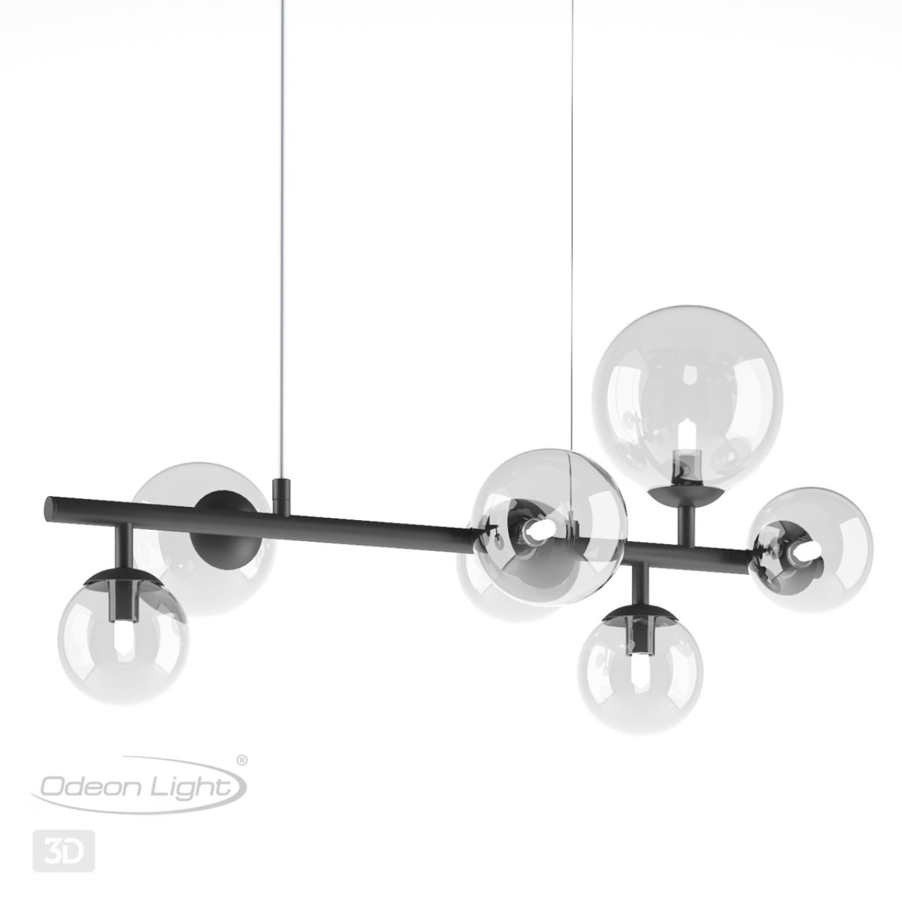 Подвесная люстра 65*120 см, G9, 15 м2 Odeon Light Tovi 4818/7, черный