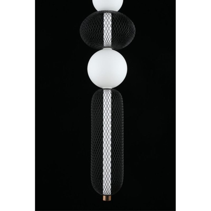 Подвесной светильник 22*130-230 см, 1*LED, 28W, 3000K, Aployt Nikusia APL.658.06.28, черный