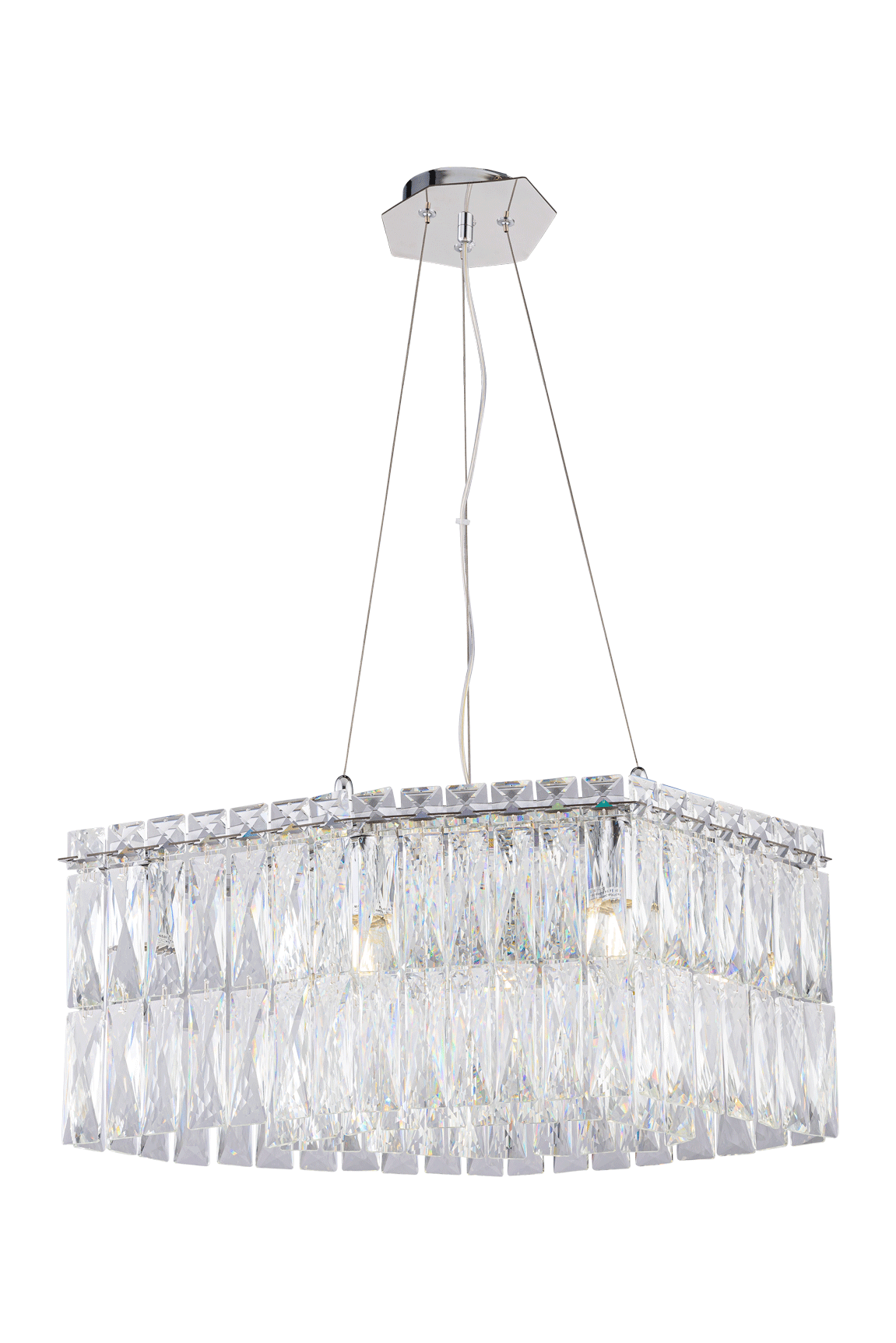 Люстра 580*300*250-700, 6*E14, 40W NewRgy Cristallo 2651R/6A CHROME+SILVER+CLEAR, CHROME+SILVER+CLEAR