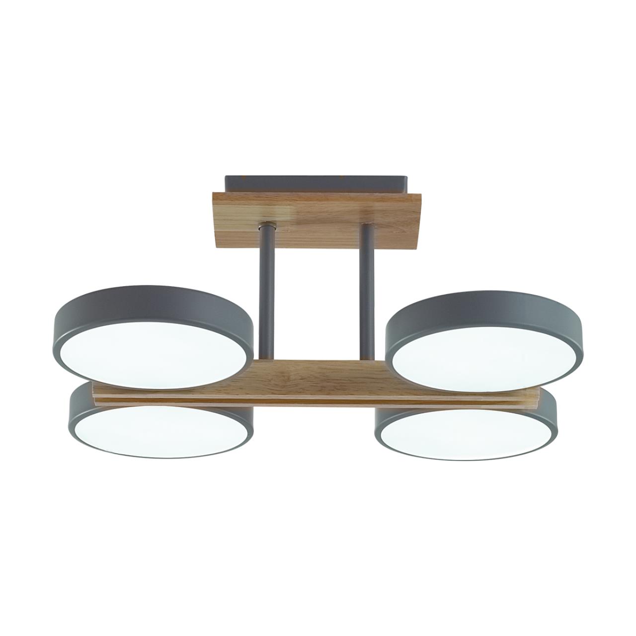 Потолочный светильник 33*40*17 см, 1*LED*108W 3000-4000-6000K Lumion Plato 8031/72CL серый, дерево