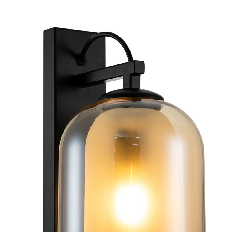 Настенный светильник 150*210*340 мм, 1*Е27 черный Indigo Coffee V000313, 11013/1W Amber
