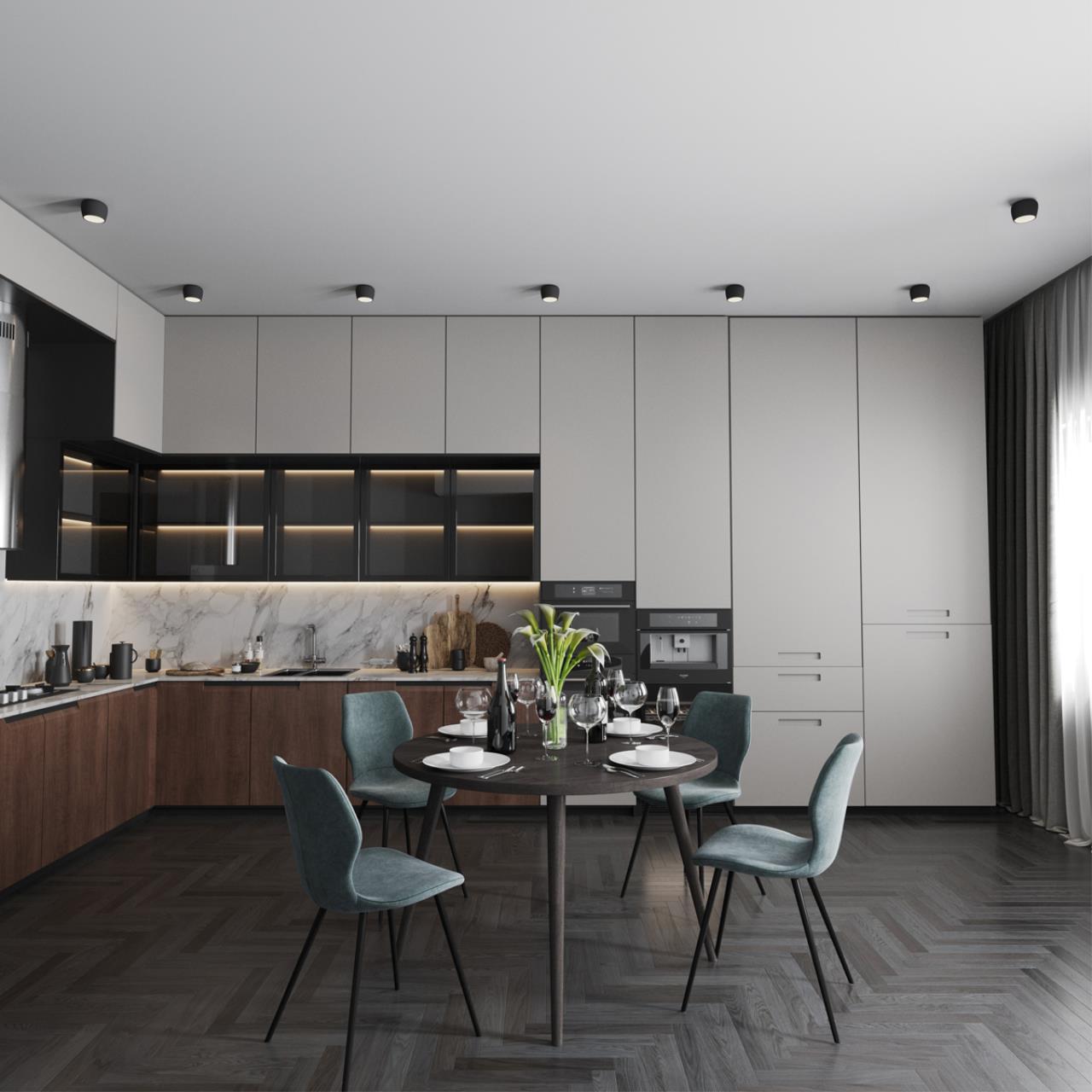 Светильник подвесной, длина провода 2м 25*25*13 см, 1*G9*7W Novotech Felto 370975 черный