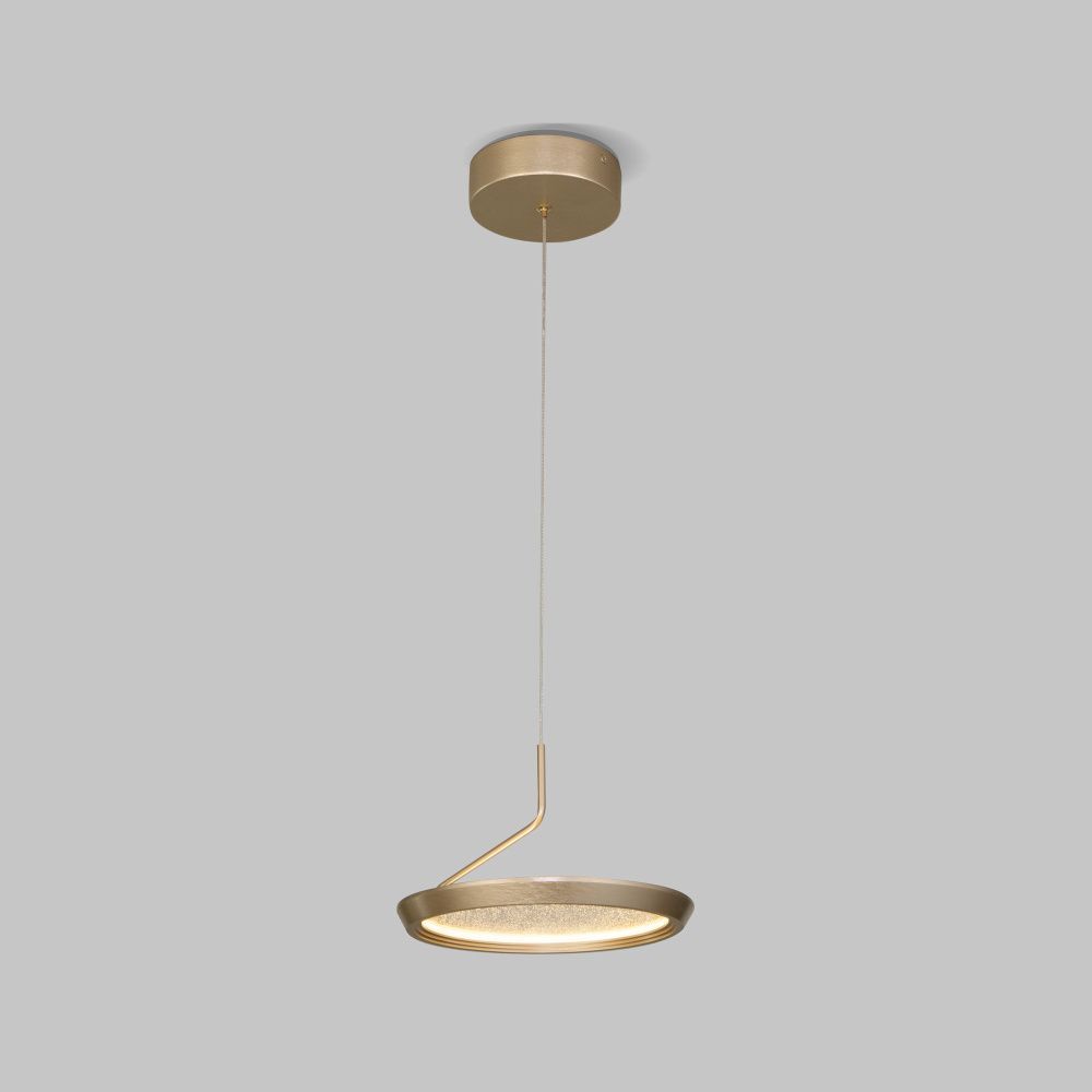 Подвесной светильник 23*23*150 см, LED*12W, 3000K, Eurosvet Crespella 90034/1, золото, a069292