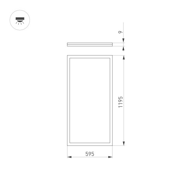 Офисный светильник Arlight 036241 119,5*59,5*0,9 см, 60W, белый (теплый)K,