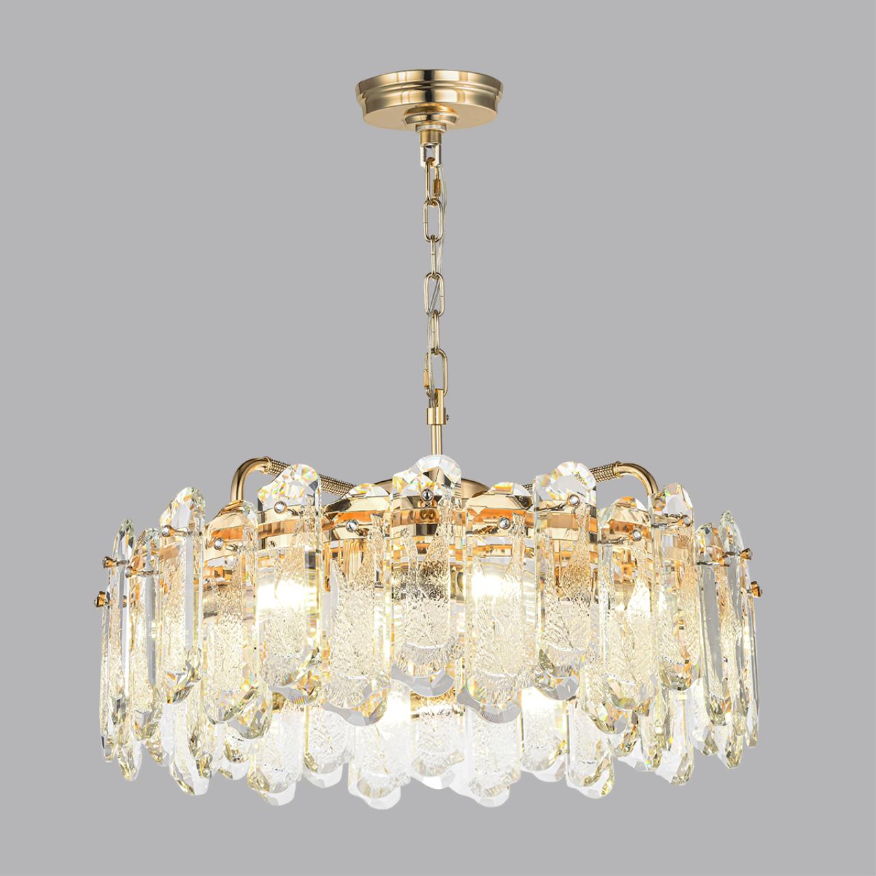 Люстра 60*60*150 см, E14 10*10*40W,  К, Odeon Light Bullon 5069/10, золото/прозрачный
