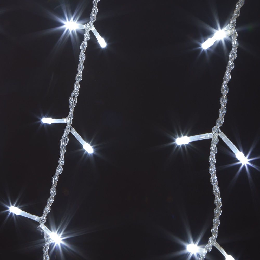 Новогодняя гирлянда занавес белый 1,5*1м IP20 200-001 белый